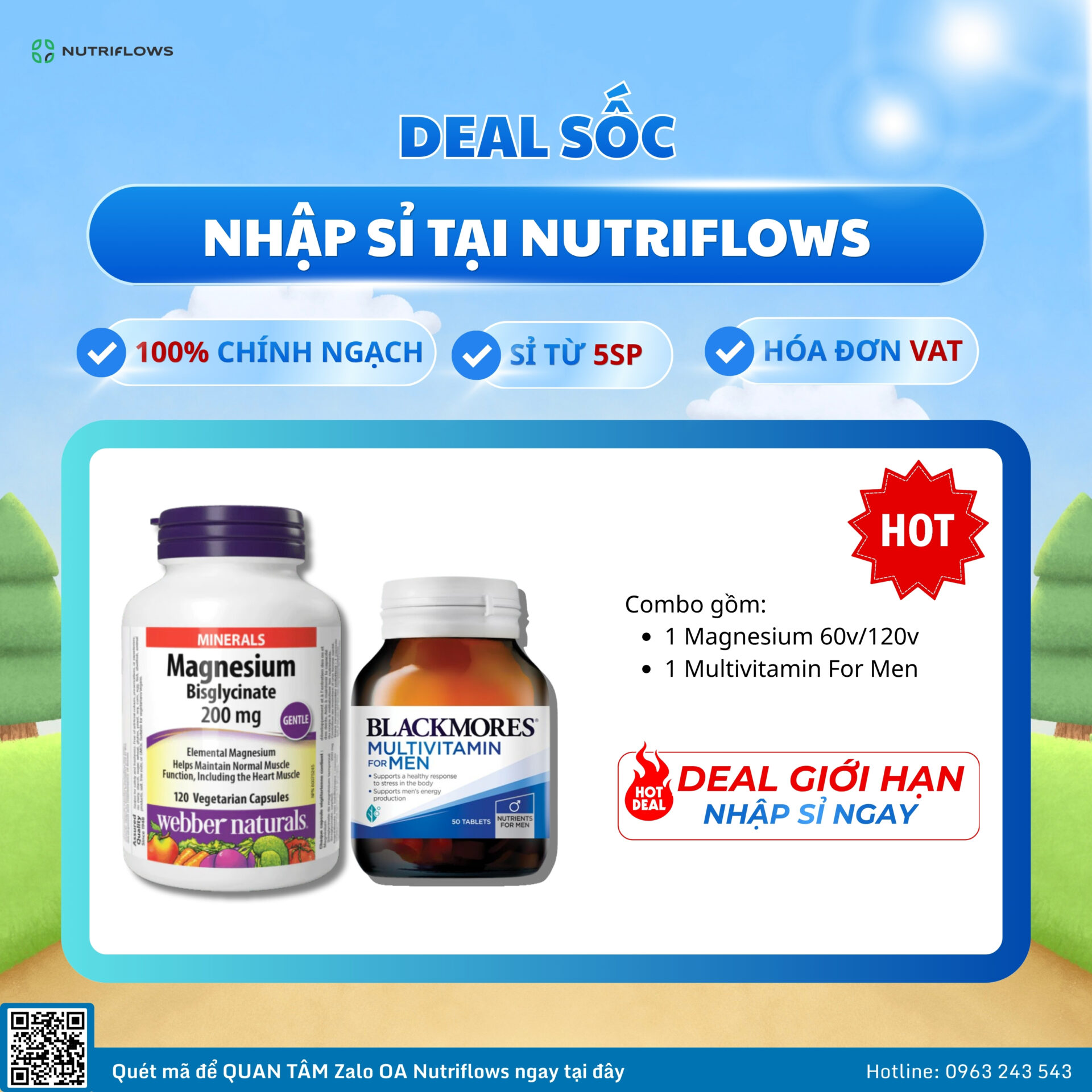 COMBO MAGNESIUM WEBBER NATURALS + MULTIVITAMIN FOR MEN BLACKMORES